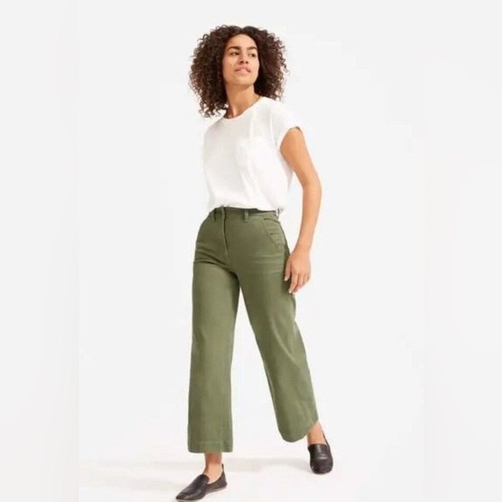 Everlane The Wide Leg Crop Pant in Surplus Size 14 NWT